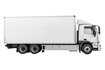 a large white haulage vehicle for deliveries 