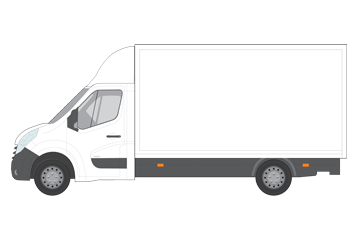 a white luton van for deliveries 